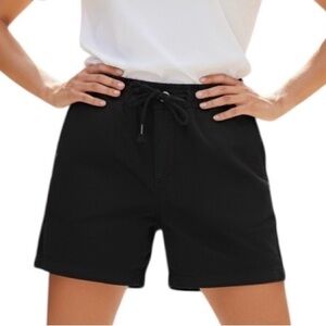 Ultimate Terrain Black Cargo Shorts Gorpcore Outdoor Utility Tie Waist SZ 8